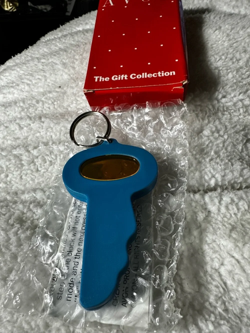 Avon Blue Key-Shaped LED Key Light with Keyring-batteries not included